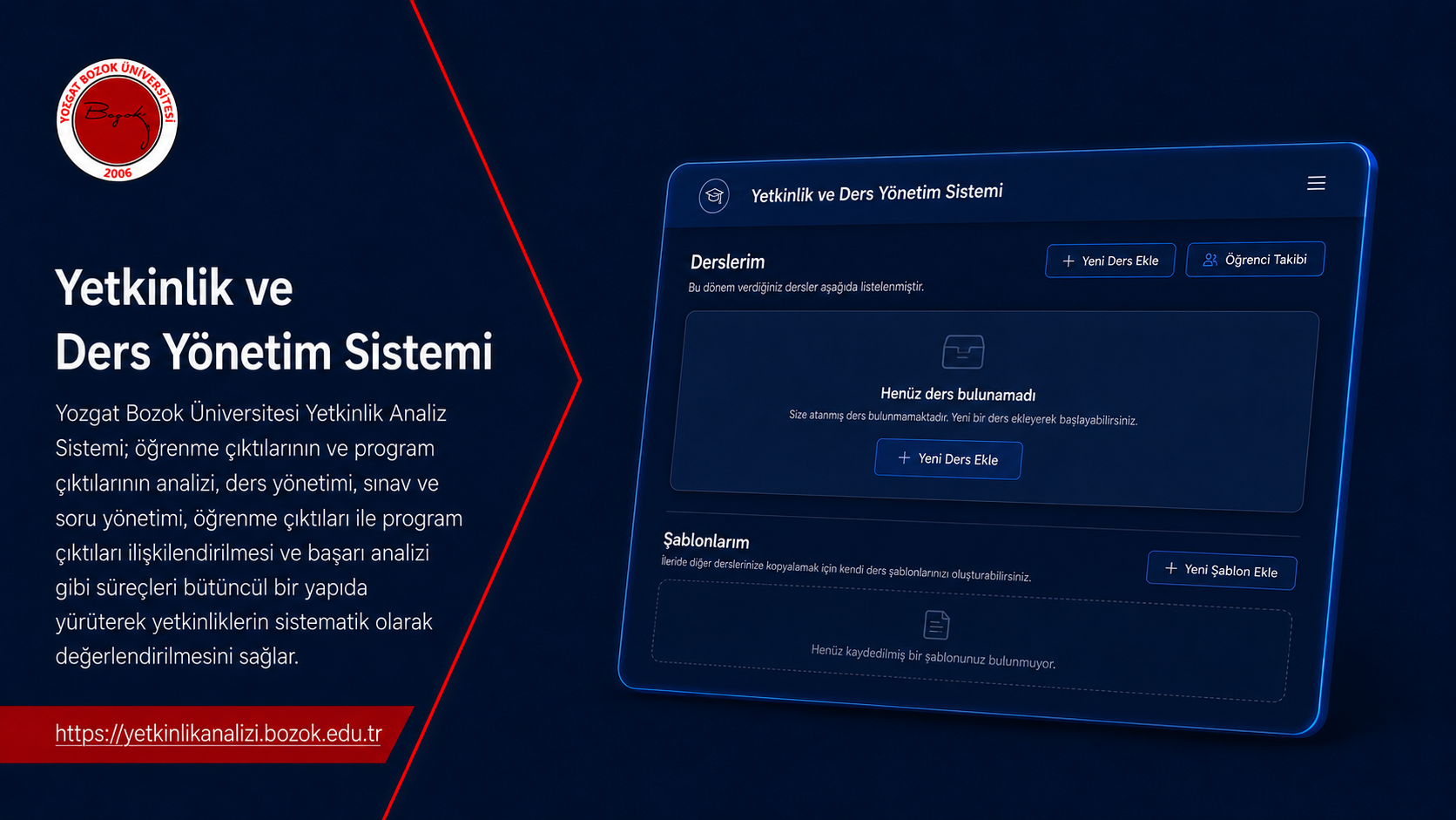 Yetkinlik ve Ders Yönetim Sistemi 