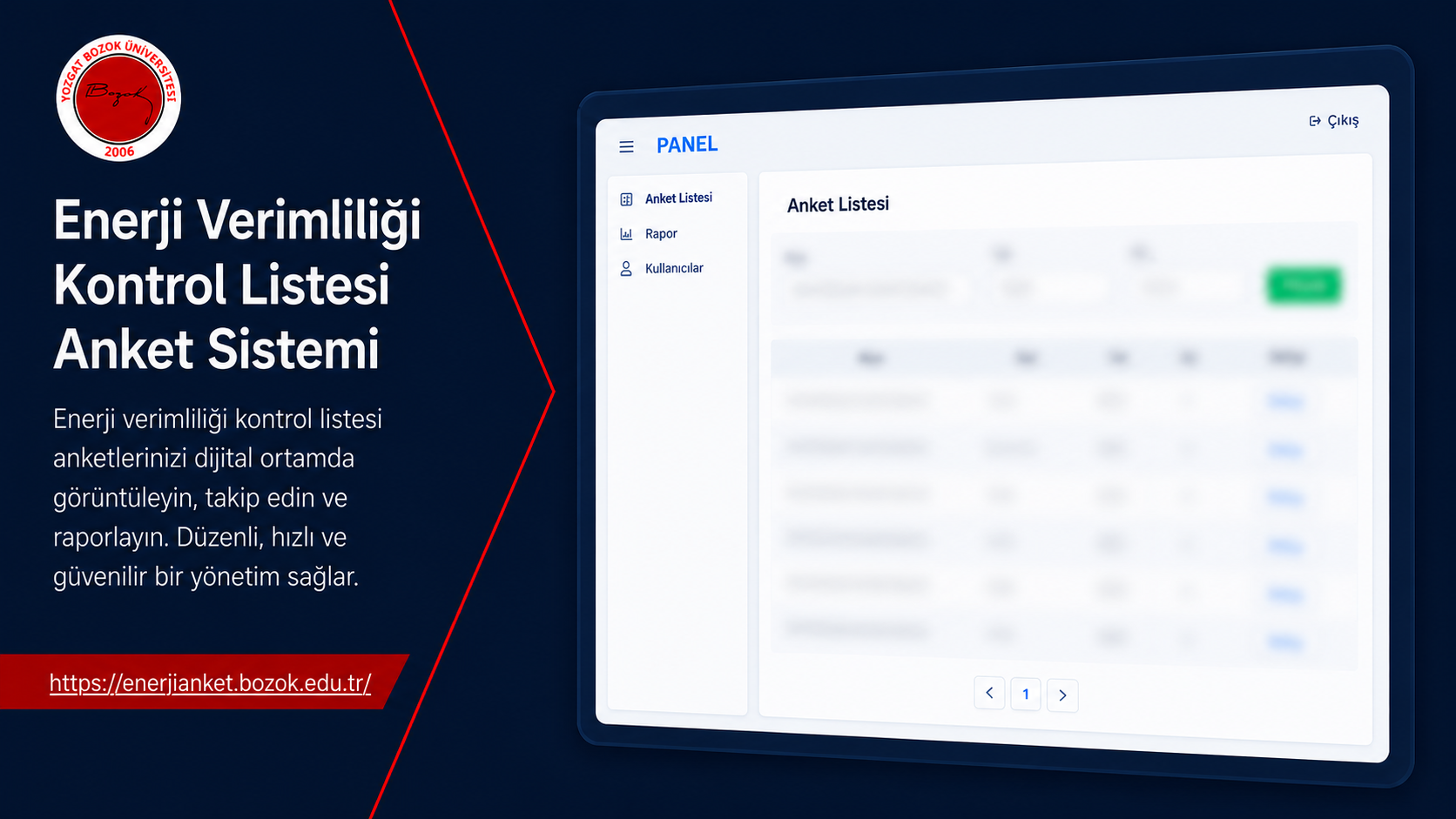 Enerji Verimliliği Kontrol Listesi Anket Sistemi