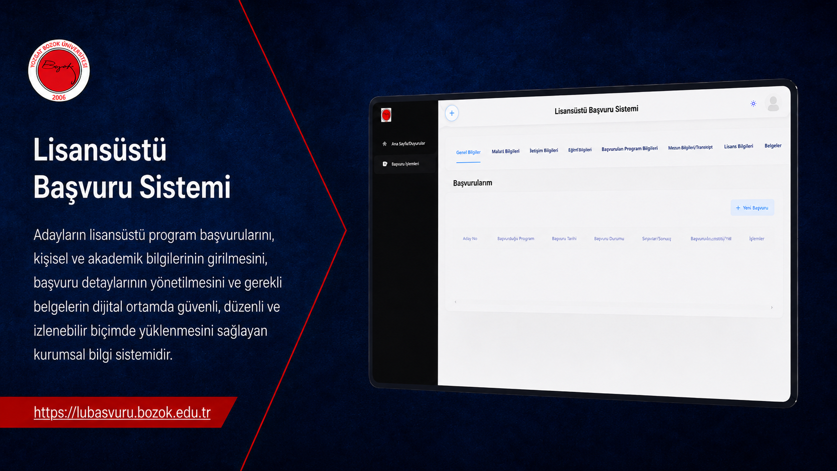 Lisansüstü Başvuru Sistemi